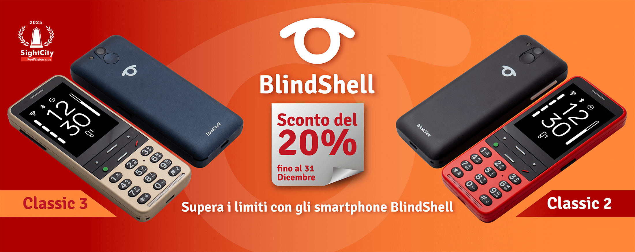 Sconto del 20% sugli smartphone Blindshell fino al 31/12